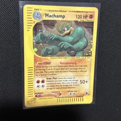 Pokemon TCG Machamp Holo Rare Card 16/165 Expedition Base Set MP - Image 1
