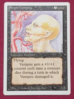 Magic The Gathering REVISED EDITION SENGIR VAMPIRE black card MTG - Image 1