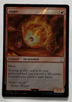 Anger (Surge Foil) #289 (NM) Final Fantasy FIC Magic MTG - Image 1