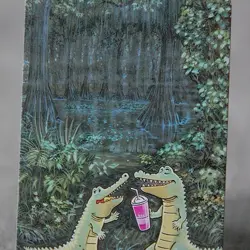 Bayou Gator-Party - MTG Satirical Fan Art Dual land - Image 1