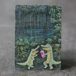 Bayou Gator-Party - MTG Satirical Fan Art Dual land - Image 2