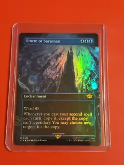 - Storm of Saruman - MTG Borderless Foil - LOTR Lord of the Rings - NM - Image 1