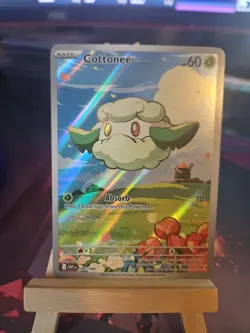 Pokemon TCG S&V White Flare Illustration Rare Holo Card Cottonee 090/086 NM - Image 1