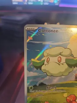 Pokemon TCG S&V White Flare Illustration Rare Holo Card Cottonee 090/086 NM - Image 2