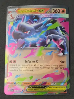 Mega Charizard X ex 013 NM Double Rare Phantasmal Flames Pokemon TCG - Image 1