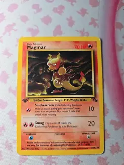 Pokemon TCG Magmar Fossil 39/62 Regular 1999-2000 Wizards Base Set Copyright... - Image 1
