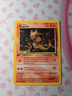 Pokemon TCG Magmar Fossil 39/62 Regular 1999-2000 Wizards Base Set Copyright... - Image 2