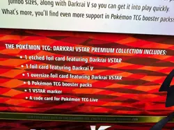 Pokemon Darkrai VSTAR Premium Collection Box 8 Booster Packs NEW SEALED - Image 5