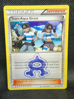 Pokemon Team Aqua Grunt Double Crisis 26/34 Played Condition - Image 1