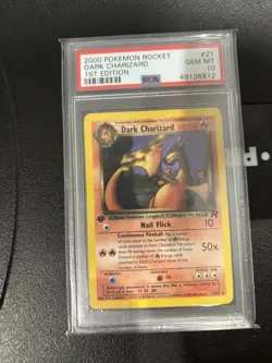 PSA 10 Gem Mint Dark Charizard (21/82) - 1st Edition Team Rocket 2000 - Pokemon - Image 1