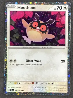 Pokemon Hoothoot Cosmos Holo 126/162 TEF Temporal Forces NM - Image 1