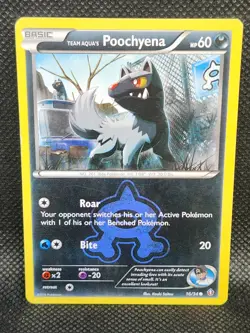 Pokemon Team Aqua’s Poochyena Double Crisis 16/34 Played Condition - Image 1