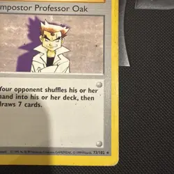 Imposter Professor Oak 73/102 Rare Base Set 1999 WoTC Pokemon TCG - Image 4