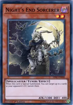 Yu-Gi-Oh! TCG - Night's End Sorcerer HISU-EN040 - Super Rare, 1st Edition (NM) - Image 1