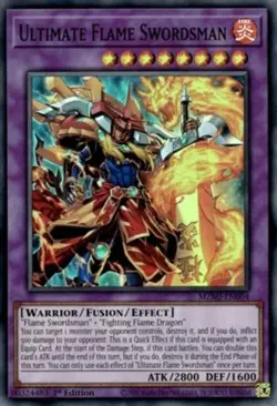 Yugioh! LP Ultimate Flame Swordsman - MZMI-EN004 - Super Rare - 1st Edition Ligh - Image 1