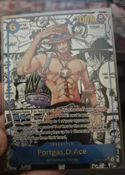 One piece card game OP13 119 SECRET RARE MANGA portgas d ace - Image 1