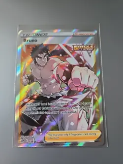 Bruno - 158/163 - Pokemon Battle Styles Sword & Shield Full Art Trainer Card NM - Image 1