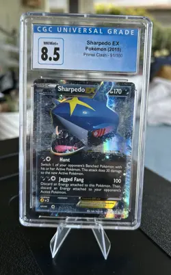 Pokemon TCG Sharpedo EX Ultra Rare Card 91/160 CGC Mint 8.5 - Image 1
