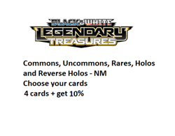 B & W Legendary Treasures Pokemon Card Commons, Uncommons, Rares & Reverse Holos - Image 1