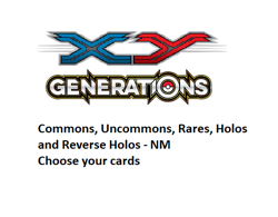 XY Generations Pokemon Card Commons, Uncommons, Rares & Reverse Holos - Image 1