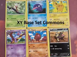 XY Base Set Common Pokemon Cards - Image 1
