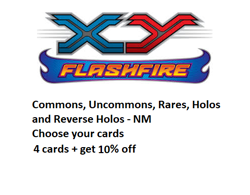XY Flashfire Pokemon Card Commons, Uncommons, Rares & Reverse Holos - Image 1