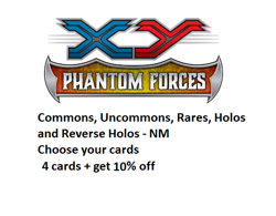 XY Phantom Forces Pokemon Card Commons, Uncommons, Rares & Reverse Holos - Image 1