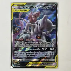 Mewtwo & Mew Tag Team GX SM191 Alternate Full Art Promo Pokemon Card - Image 1