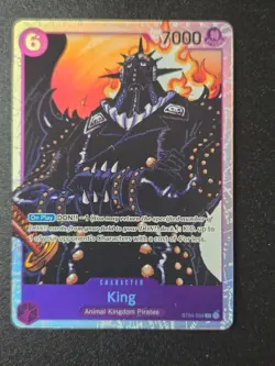 ST04-004 King : Super Rare Foil One Piece TCG Card : ST04: Starter Deck: Animal - Image 1