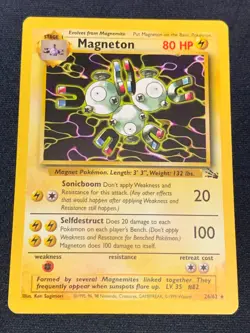 C285 POKEMON TCG MAGNETON 26 NON-HOLO VG-NM CARD FOSSIL - Image 1