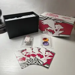 Various Pokemon Card Bulk 450+ Cards In ETB Box With Dice, Coins And Dividers - Image 1