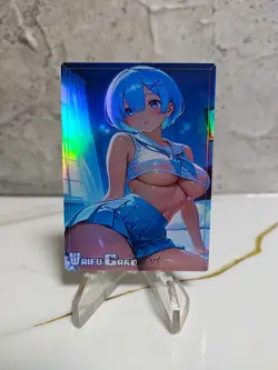 Rem Zero Trading Card Waifu Goddess Story Anime Girl holo Karte Manga Art - Image 1