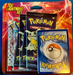 Pokemon TCG Lightning Set 4 Booster Packs and 1 Bonus Card - Image 1