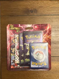 Konami Pokemon TCG Lightning Set 4 Booster Packs with 1 Bonus Card - Image 1