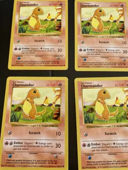 Charmander Base Set Shadowless 46/102 WOTC 1999 Vintage Pokemon Card LP - Image 4