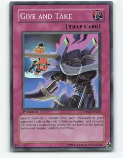 Give and Take #DP08-EN029 Super Rare 1st Edition Yugioh Card - Image 1