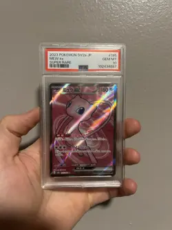 Pokemon Mew EX SR Full Art 195/165 SV2 Japanese TCG Card PSA 10 Gem Mint - Image 1
