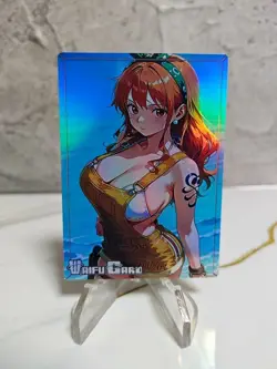 Nami Trading Card Waifu Goddess Story Anime Girl holo Karte Manga Sexy Art - Image 1