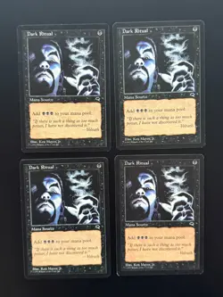 MTG - Dark Ritual - Tempest Expansion - Play Set of 4 - NM (Magic: The Gathering - Image 1