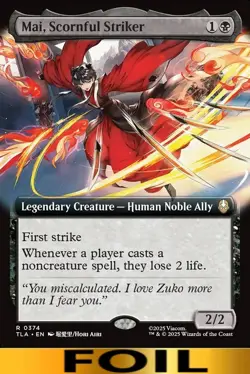 1x - Mai, Scornful Striker - FOIL EXTENDED ART - Avatar: The Last Airbender MTG - Image 1