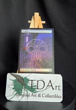 FULL ART SWAMP ~ NM ~ MTG Magic- 0191 SPM Marvel Spider-Man FOIL - Image 1