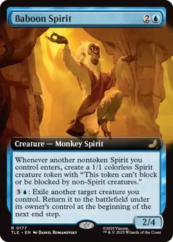 x1 Baboon Spirit - Foil - Extended Art R MTG Avatar: The Last Airbender: Eternal - Image 1