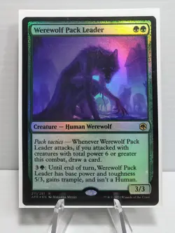 MTG Werewolf Pack Leader #211/281 Foil R Adventures. Forgotten Realms (AFR) Lp - Image 1