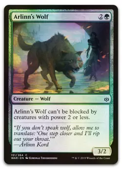 Arlinn's Wolf #151 (Foil) (NM) War of the Spark WAR Magic MTG - Image 1