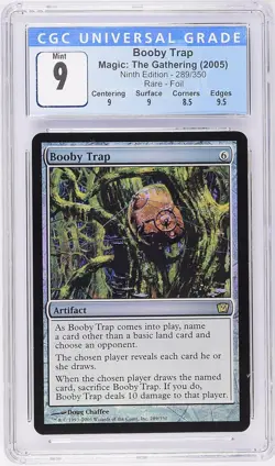 BOOBY TRAP 9th Edition Foil Rare CGC 9 MTG [Nostalgium] - Image 1