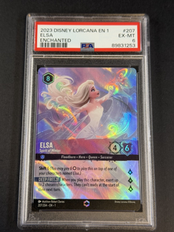 2023 Lorcana Elsa - Spirit of Winter The First Chapter Enchanted #207 PSA 6 - Image 1