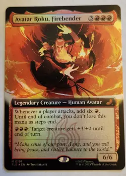 Avatar Roku, Firebender TLE #191 Extended Art Mythic Foil NM+ - Image 1