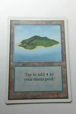 MTG Island (B) x1- -Unlimited Edition-Lightly Played - Image 1