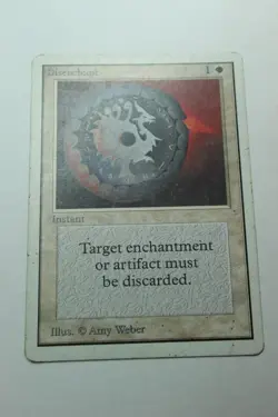 MTG Disenchant x1- -Unlimited Edition-Mod/Hvy Play - Image 1
