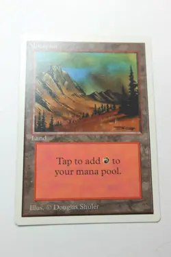 MTG Mountain (C) x1- -Unlimited Edition-Mod/Heavy Play - Image 1